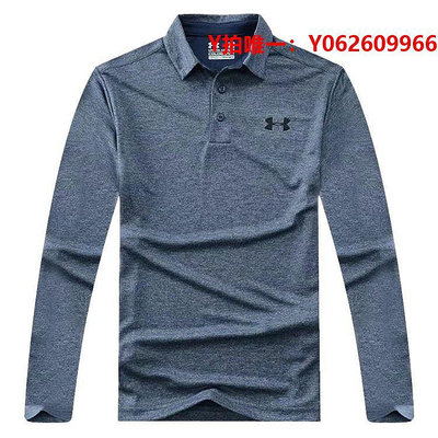 高爾夫衣服新品UA安德瑪高爾夫男裝長袖T恤四季速干polo衫運動服裝男球衣服
