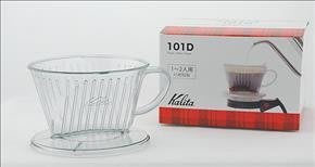 晴天咖啡☼ Kalita 101D濾杯 透明AS 手沖咖啡濾器 1~2人份滴漏式膠杯 手沖咖啡扇形濾紙 附量匙