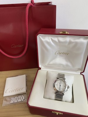 ＜葛蕾飾屋一館＞二手Cartier卡地亞不鏽鋼日期35mm PASHA機械錶