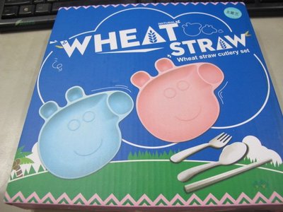 二手舖 NO.2528 Wheat Straw 環保便攜小麥餐具組 佩佩豬 小豬佩琪造型