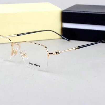 全館免運 #Montblanc 萬寶龍 商務眼鏡框男超輕光學鈦合金鏡架MB0131o 可配眼鏡 可開發票