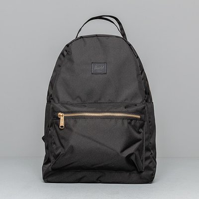 Herschel Nova Mid 中型 黑色 全黑 金拉鍊 輕量 帆布 筆電夾層 書包 大容量 水壺 後背包 [現貨]