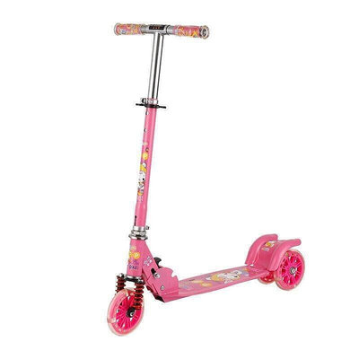 熱賣-加厚加寬閃光三輪兒童滑板車帶減震可折疊滑滑車踏板車滑步溜溜車
