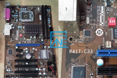 【 大胖電腦 】MSI 微星 P41T-C33 主機板/附擋板/DDR3/775/P41/保固30天 直購價400元