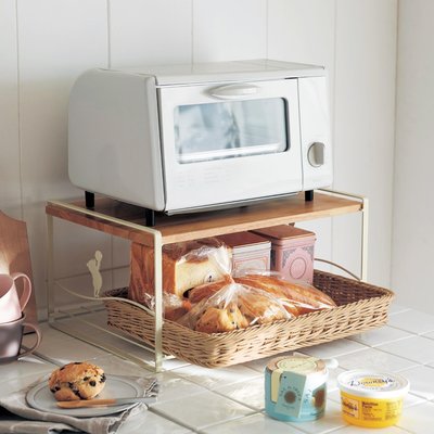 迪士尼DISNEY 《預購》烤箱微波爐烤麵包機置物架~維尼 米奇~日本製~共2款~心心小舖
