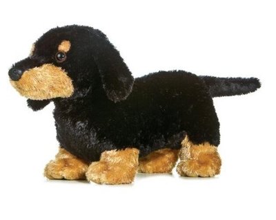 歐洲進口 限量品 好品質 30CM長 可愛黑色臘腸狗狗犬DOG動物玩偶絨毛娃娃擺件裝飾品送禮禮物 6977c