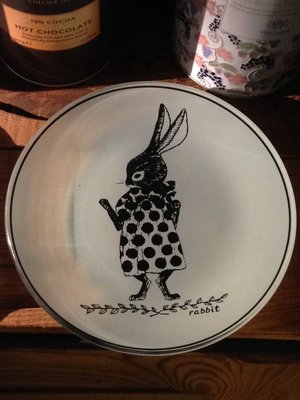 【一起雜貨】ZAKKA。點心盤 平盤碟子卡通水果盤 兔子小姐