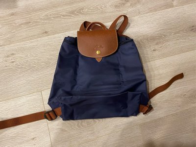 （全新正品） Longchamp深藍色摺疊後背包