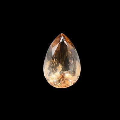 棕黃色天然拓帕石(Topaz)裸石22.96ct [基隆克拉多色石Y拍]