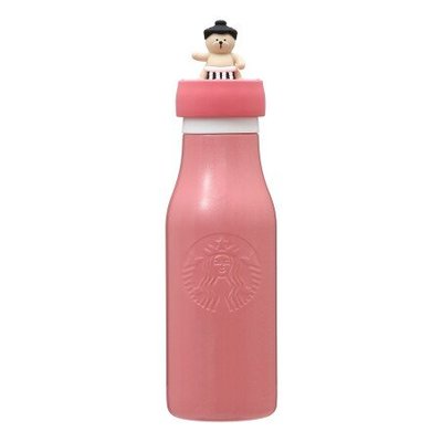 現貨 不用等 日本星巴克 限量商品 正品購入 日本代購 新年粉色相撲熊不繡鋼瓶 保溫瓶 隨身瓶 粉紅色 造型杯蓋 可拆