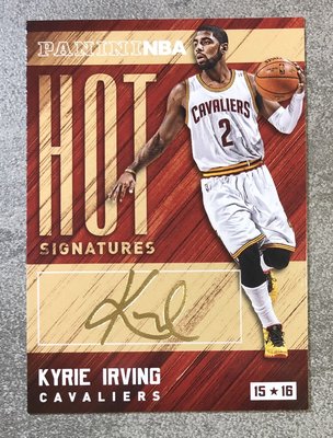 2015-16 Panini Hot Signatures Foil Kyrie Irving 印刷金 簽名卡 籃球卡