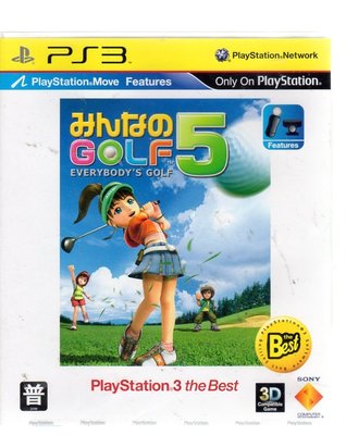 PS3 MOVE 全民高爾夫 5 Everybody's Golf 5 日文亞版【板橋魔力】