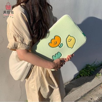 韓國小眾設計 刺繡iPad平板包 11吋 13吋 15吋 平板內膽包 檸檬筆電包 地瓜電腦包 平板收納包 保護包