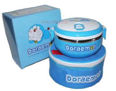 哆啦A夢 小叮噹 精品【哆啦A夢 304不鏽鋼便當盒 (附 保冷保溫 提袋)】Doraemon