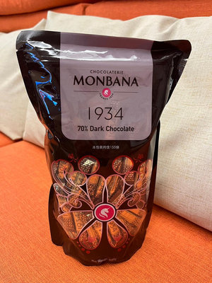 法國 MONBANA 1934 70%迦納黑巧克力條一包640g     559元--可超商取貨付款