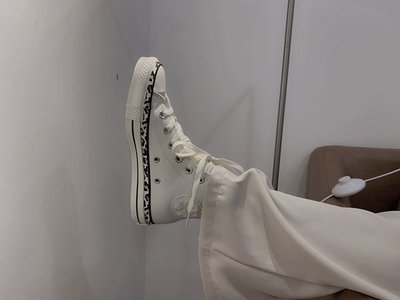 Converse Chuck Taylor All Star 1970s “帆布象牙白小豹紋沿條” 滑板鞋571880C