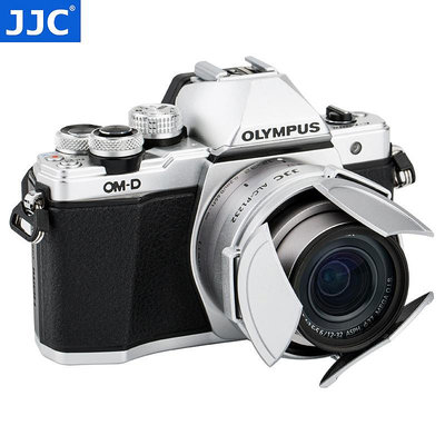 JJC 松下自動鏡頭蓋GF9 GX85 GF8 GF10 G100 G110餅干適用于LUMIX鏡頭12-32mm相機微