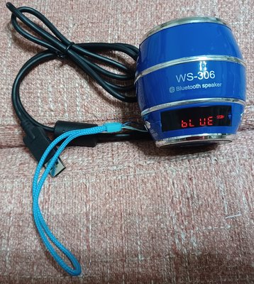 ╭✿㊣ 二手 紫羅蘭酒桶可愛造型 FM收音機 藍芽音箱 可插卡USB/TF卡 迷你便攜撥放器【WS-306】附充電線