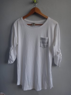 jacob00765100 ~ 正品 Timberland 白色 七分袖T恤 size: S