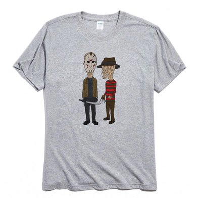 Beavis and Butthead Freddy &amp; Jason 短袖T恤 2色 癟四與大頭蛋玩翻佛萊迪大戰傑森