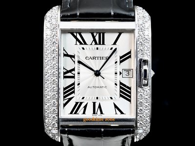 [好時計]Cartier 卡地亞 WT100023 原鑲鑽錶 最大型XL款 英國坦克 47mm CE195