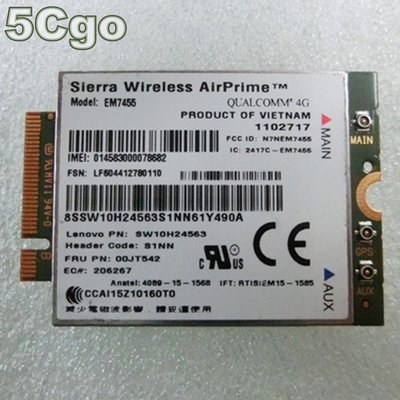 5Cgo【權宇】gobi6000 EM7455 X260 X1 T460 LTE 4G WWAN ThinkPad 含稅