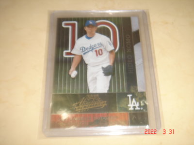 美國職棒 Dodgers 野茂英雄 Hideo Nomo 2002 Absolute Memorabilia  球員卡