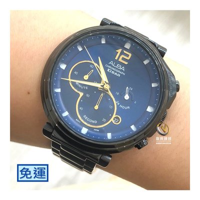SEIKO ALBA 限量表款 藍面金針設計石英男錶☆公司貨☆AT3E21X1_實體店面◎富興鐘錶