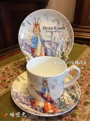 更美歐洲傢飾精品Amazing House歐式古典鄉村彼得兔咖啡杯碟點心盤彼得兔瓷器餐廳民宿