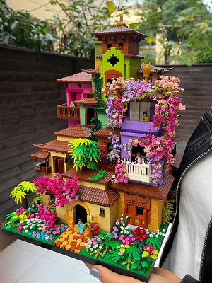 城堡迪士尼魔法花屋別墅女孩公主小顆粒城堡積木小屋成人拼裝玩具模型玩具