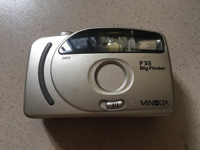 ．私人好貨．二手．箱05．相機．早期 未測試 無電池【Minolta F35 Big Finder 底片】中古 零件機 故障機 瑕疵機 自售