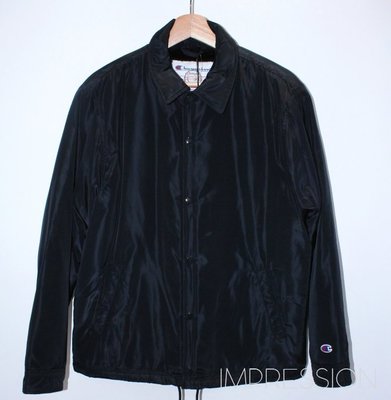 【IMP】Supreme Champion Label Coaches Jacket 黑色 厚刷毛 標籤 夾克 教練外套