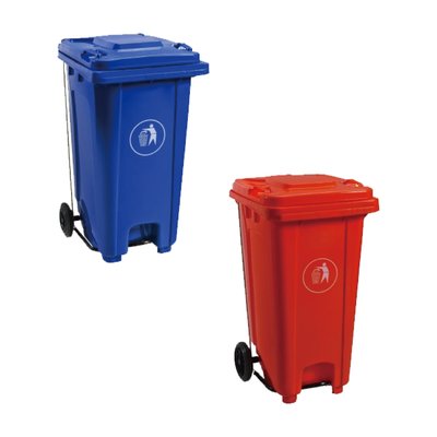 【Lulu】二輪腳踏式垃圾桶 (240公升)  ERB-241 ┃ 拖桶 垃圾車 回收桶 分類回收桶 垃圾桶 垃圾子車