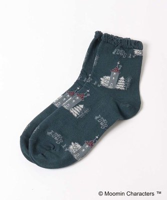 乾媽店。日本 棉混紡 北歐 moomin  嚕嚕米的家  短襪 襪子 舒適  顏色沈穩