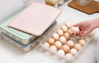 雞蛋盒 塑料防碰撞雞蛋托 冰箱收納 保鮮盒 24格 廚房冰箱雞蛋盒 雞蛋托 雞蛋格 廚房收納 食物保鮮盒 雞蛋托 塑膠盒