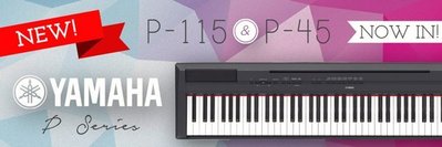 造韻樂器音響- JU-MUSIC - 全新公司貨 山葉 YAMAHA 數位 電鋼琴 P-45 P45 另有 P-115