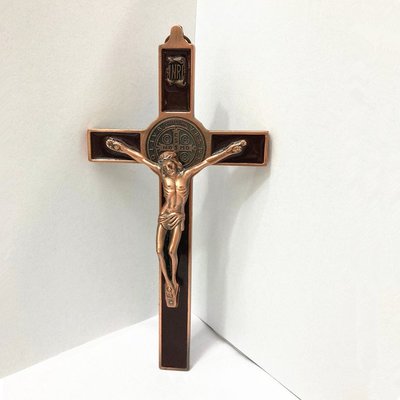 源復古古銅色十字架工藝飾品 家居辦公桌面裝飾金屬擺件潮