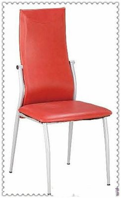☆ 大富精緻品家具 ☆《716-02 黛妃餐椅【紅】》西餐椅-休閒椅-鐵管椅-皮面椅-咖啡椅