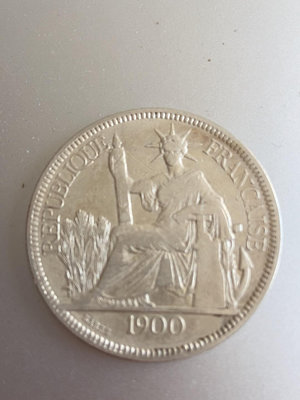 二手 坐洋1900年 錢幣 銀幣 硬幣【奇摩錢幣】1809