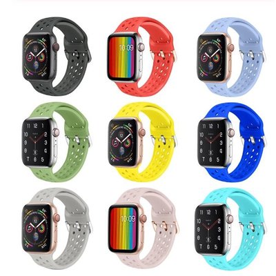 Apple Watch矽膠錶帶Series 5 防水防汗 運動矽膠錶帶 1/2/3/4 5代可用 蘋果表帶40/44mm