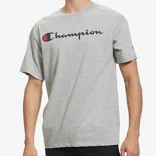 Champion 草寫印刷LOGO重磅純棉短袖T恤（L號）