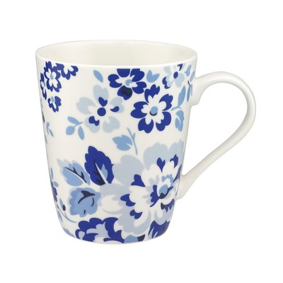 英國 Cath Kidston 藍色花朵 陶瓷 馬克杯 咖啡杯 475ml
