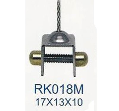 RK018M 掛夾可拆鋼索附一米 標示牌 指標 輕鋼架 天花板 掛畫軌道 壁畫 吊具 掛勾 掛鉤 掛圖器 掛畫器
