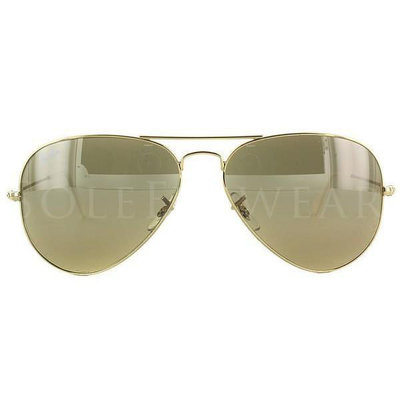 Ray Ban Aviator Sunglasses RB 3025 001/3K 金框 咖啡色鏡片 水銀反光*