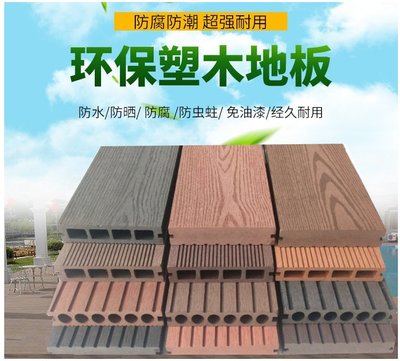木塑地板PE戶外地板140圓孔地板防水地板戶外木棧道木塑外墻板正品促銷