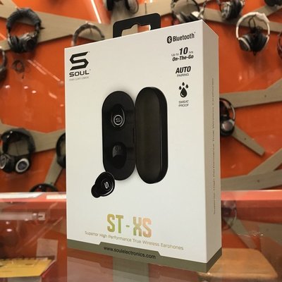 東京快遞耳機館 SOUL ST-XS 真無線 防水無線藍牙耳機 防汗設計 公司貨 保固一年