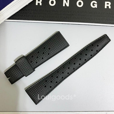路易好貨｜98%新 瑞士 ORIS 原廠 網格紋路 黑色橡膠錶帶 21-18mm 新版