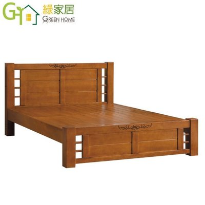 【綠家居】艾姆 時尚6尺實木雙人加大床台(不含床墊)
