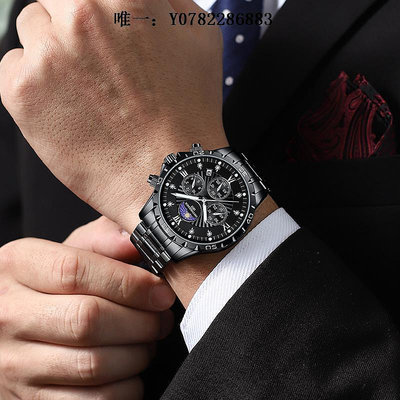 手錶瑞之緣手表男款機械男士正品名牌瑞士商務男生男式腕表新款黑武士機械手錶