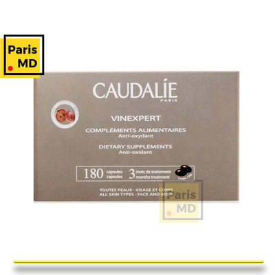 闆娘推薦Paris MD💯法國代購 CAUDALIE歐緹麗 VINEXPERT葡萄籽亮白膠囊180粒 抗氧化 亮白